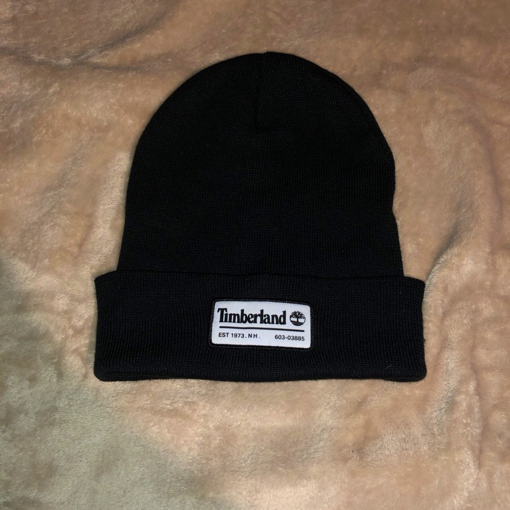 Black Timberland Beanie